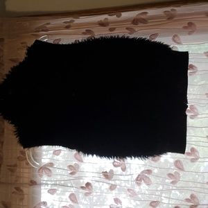 Soft black zip up vest